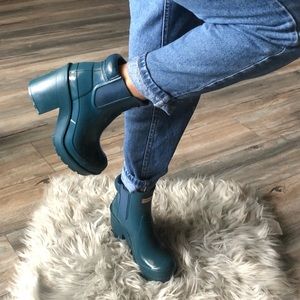 Hunter Chelsea Block Heeled Booties